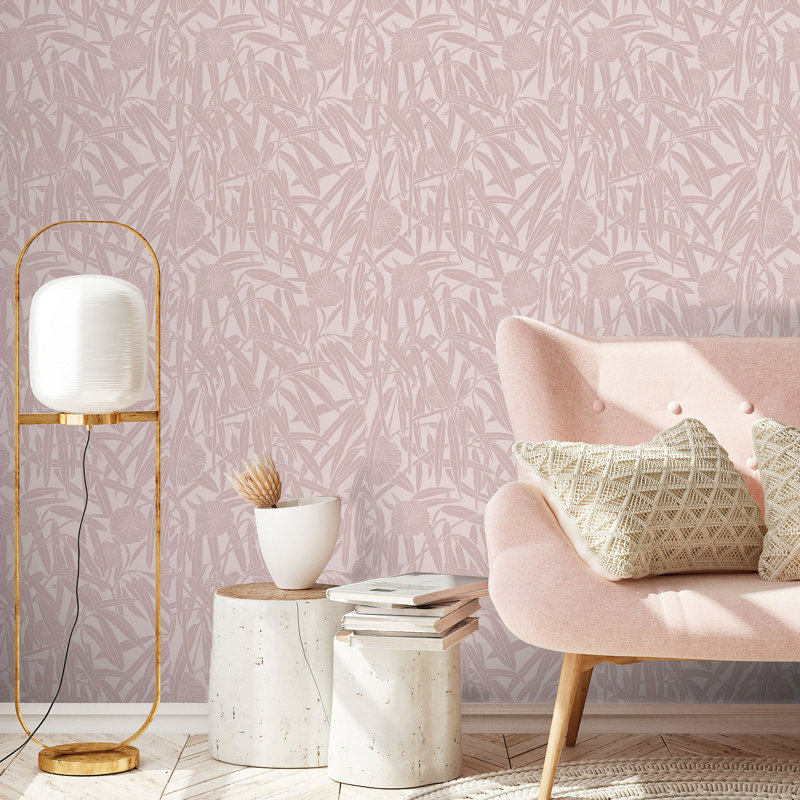 Astair Matte Paste the Wall Wallpaper Roll, Pink