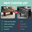 Table basse ovale 47 po, table d'appoint Farmhouse