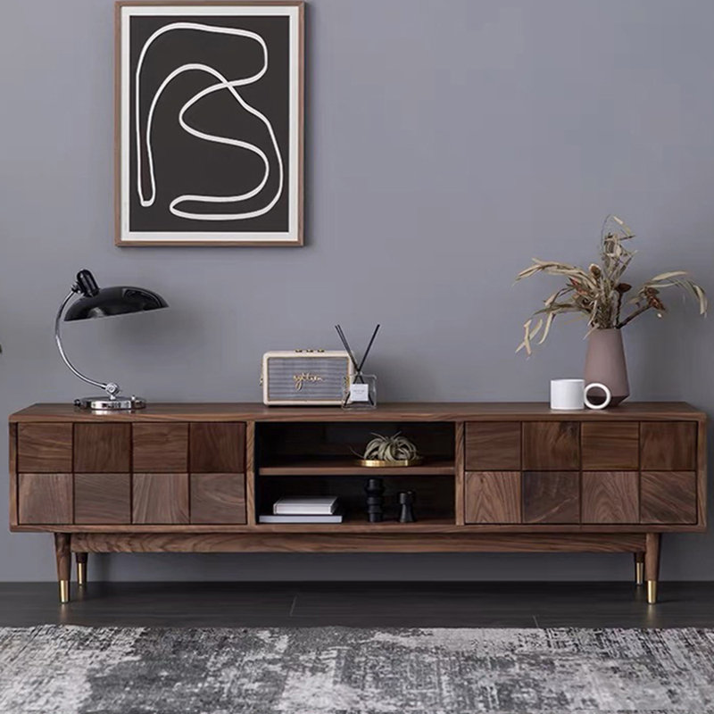 Meuble télé léger et luxueux au design rétro, 94.48"