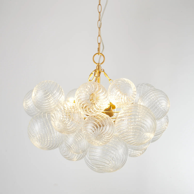 Lustre moderne en verre à 3 lumières Yav