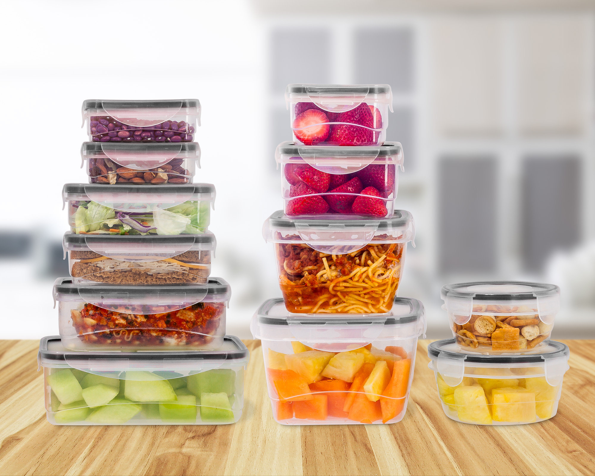 [50 Pack - 24 oz - 1 Compartment] Round Meal Prep Containers with Snap Tight Lids - Non-Spill Food Storage Reusable Freezer Microwavable 