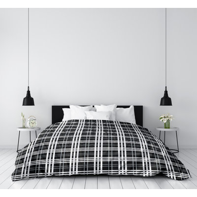Polyester Plaid Duvet Cover