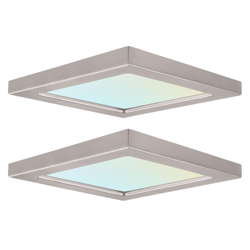 Luxrite LED Flush Mount, Silver
