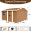 Remise en métal robuste de 12 pi x 10 pi avec fenêtres, ventilation et coutures superposées, toit polyvalent pour entreposage de bricolage atelier de bricolage 10 po x 12 po, porte coulissante sécuritaire, verrouillable renforcée