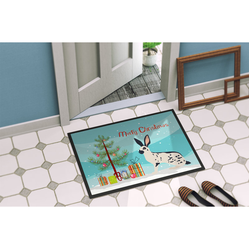 Hayley Non-Slip Christmas Outdoor Doormat, Rectangle 1'6 x 2'3"