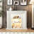 White Manufactured Wood Electric Fireplace