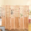 Cloison de séparation pliante en bois massif naturel l 82,8 po x H 65 po Natural