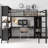 Metal Loft Bed with L-Desk, Wardrobe, Storage Cubes & Shelves – Heavy-Duty Loft Bed for Teens and Adults-685069751-685069753