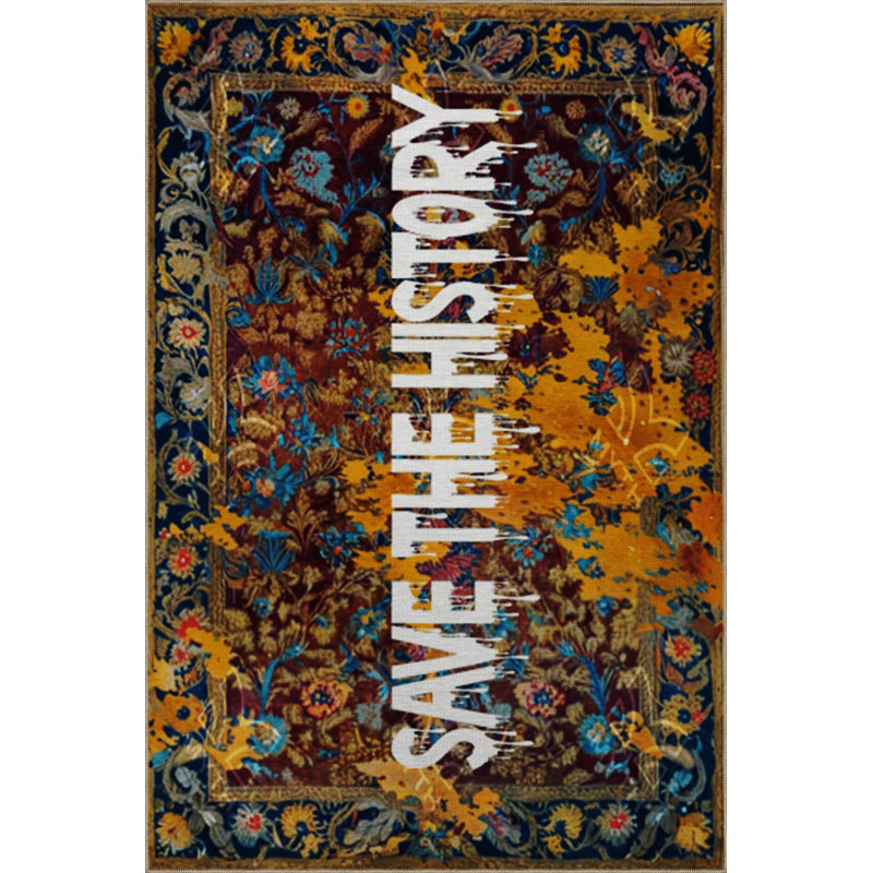 Tapis décoratif moderne à motif floral Save Save, Tapis de couloir 3 pi 4 po x 9 pi 11 po