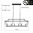 6 - Light Kitchen Steel Dimmable Rectangle Chandelier, UL Certified-911469830