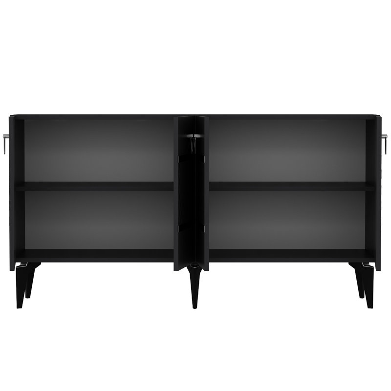 Olivia 79cm Sideboard, Anthracite/Silver
