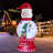 8FT Lighted Inflatable Snowman Globe Scene Decor