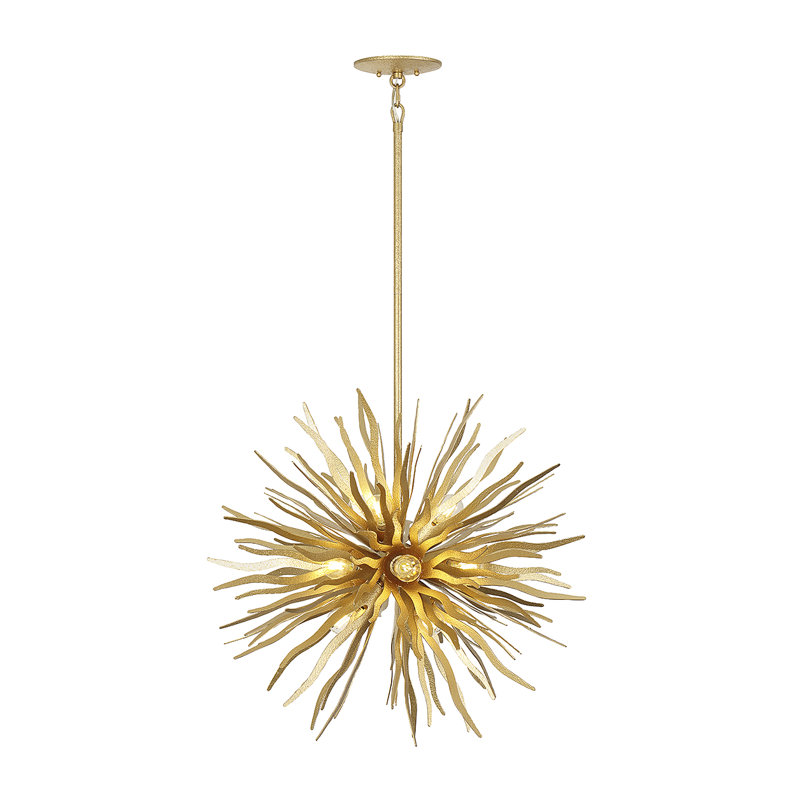 Cavalier Gold 12-Light Globe Pendant with Adjustable Height