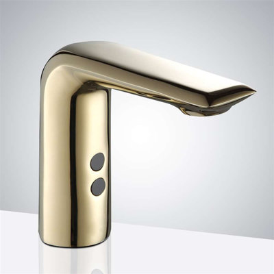 BathSelect Gold Commercial Touchless Sensor Faucet Premium Brass Build, ADA Compliant