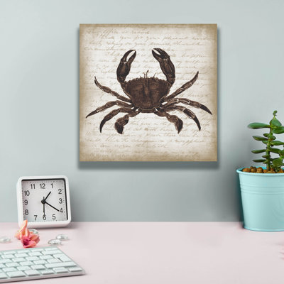 'Crab I' by Erin Clark Canvas Wall Art