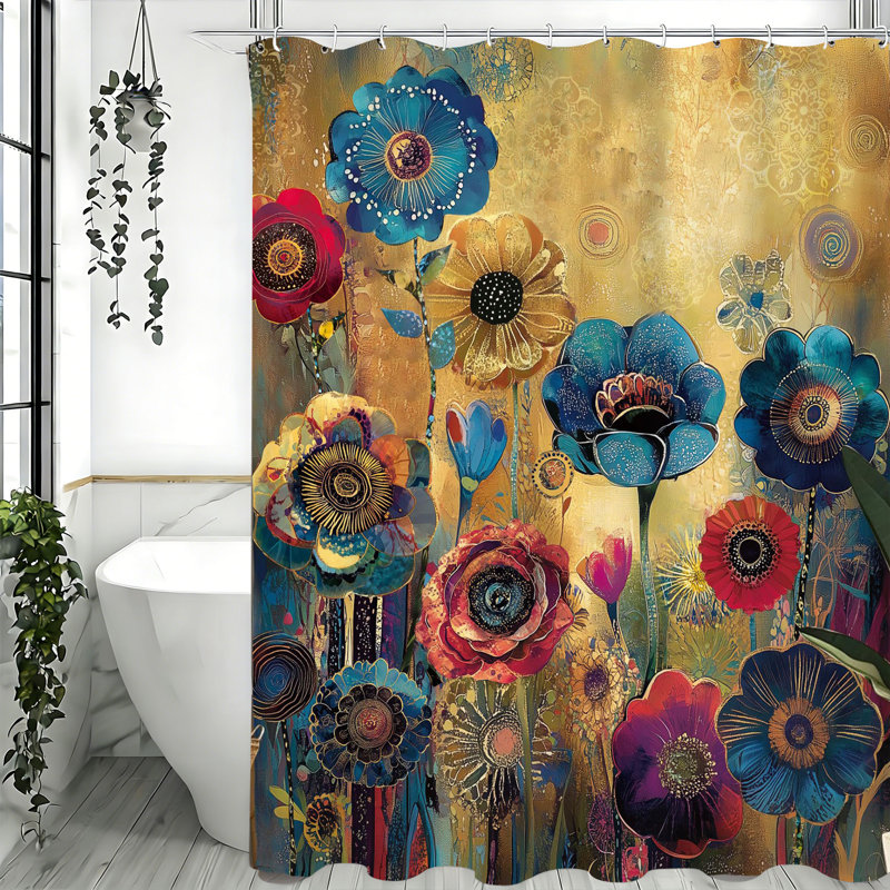 Shower Curtains with Hooks Included