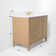 Hannah 42 In. Off Centred Right Basin Vanity Set In Oak Finish With White Quartz Vanity Top