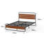 Sana Low Profile Metal Bed Frame with Wood Details-1026488594-1026488605
