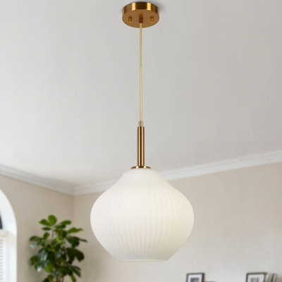 Luminaire suspendu en verre 1 lumière Jonny