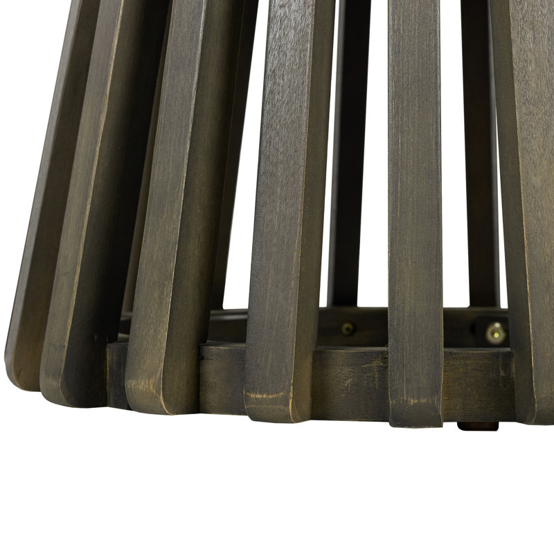 Table d'appoint d'extérieur en bois gris, d'une largeur de 15,78 po, facile à assembler, facile à assembler et idéale pour la cour arrière