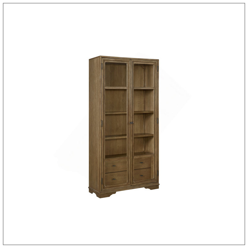 Tall Display Cabinet - Almod, Almond