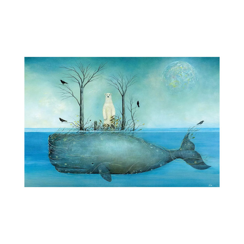 «The Island» par Neil Thompson - impression d'art graphique, Toile tendue, H 8 po x l 12 po x P 0,75 po