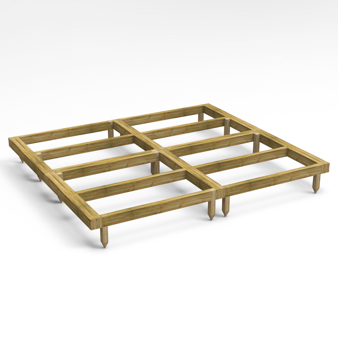 8 ft. W x 8 ft. D Power Pressure Treated Timber Shed Base Kit (8x8)