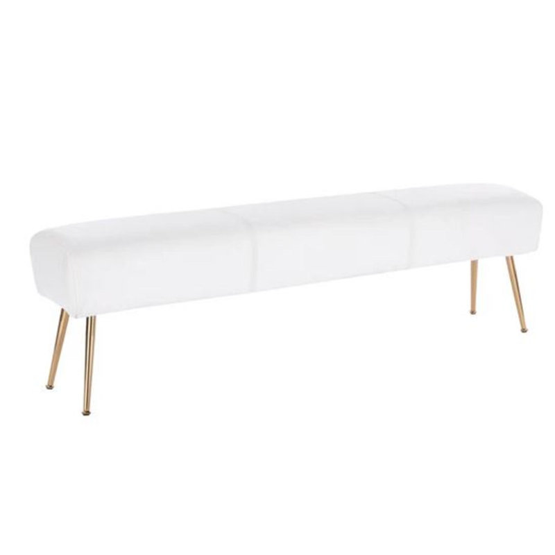 Banc rembourré en similicuir Suzette - Siège d'entrée, de chambre à coucher ou de couloir moderne