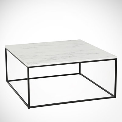 Poly Frame Coffee Table White Marble