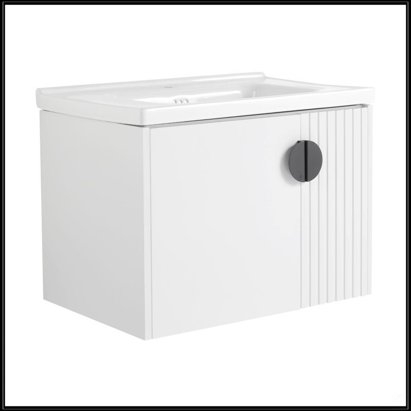 Meuble-lavabo 28 po avec lavabo en céramique, 28", Blanc