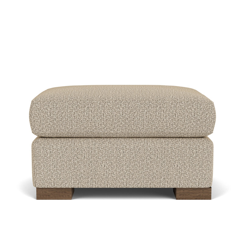 Upholstered Ottoman, Brown Polypropylene/Olefin