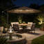 Parasols de patio en porte-à-faux modernes, acier durable et polyester pour la détente en plein air