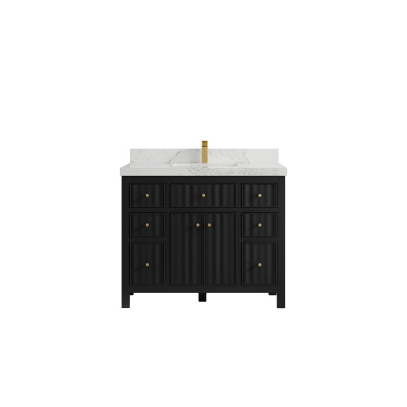 Ensemble de meuble-lavabo simple 42 po Debria, Calacatta Nuvo