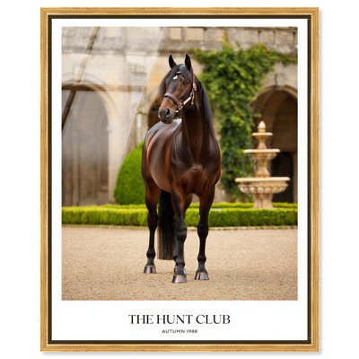 «The Hunt Club», art mural encadré à l'acrylique par Notoriart, cadre noir, H 25 po x l 21 po