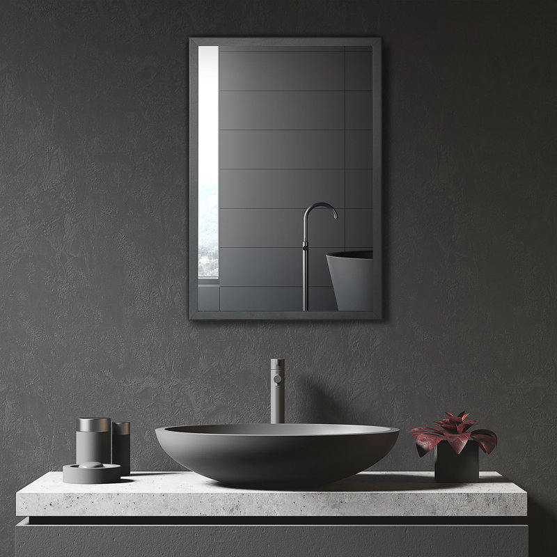 Bathroom Mirror With Storage Shelves Bathroom Wall Cabinet, Black