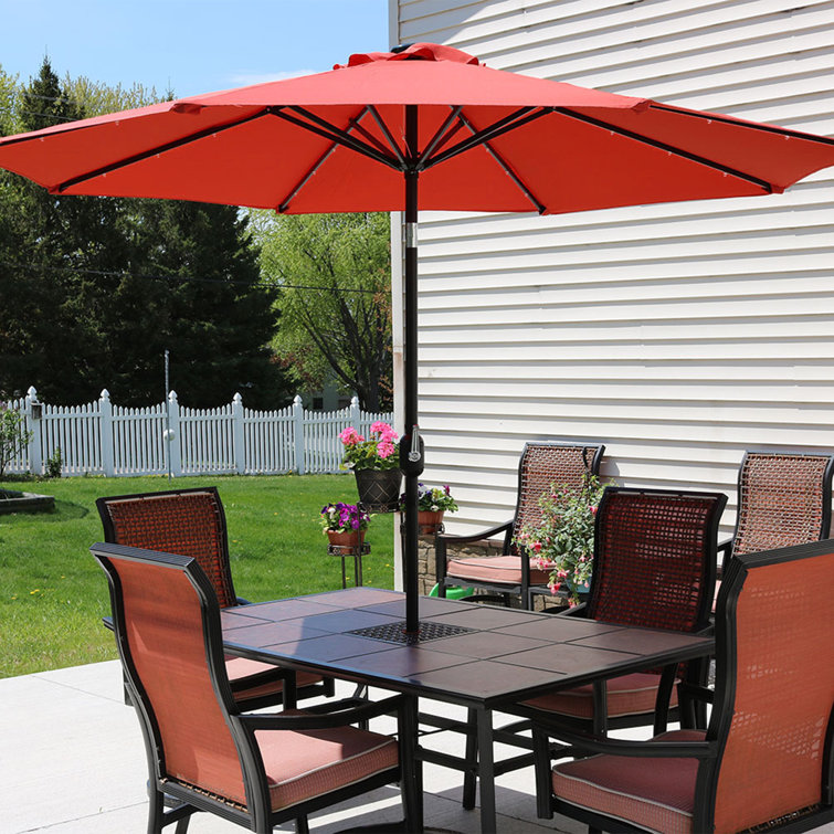 Jericho 96" Umbrella with Solar-Powered LEDs