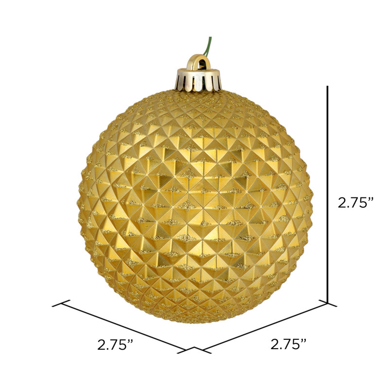 Ornement boule Durian Glitter, Or