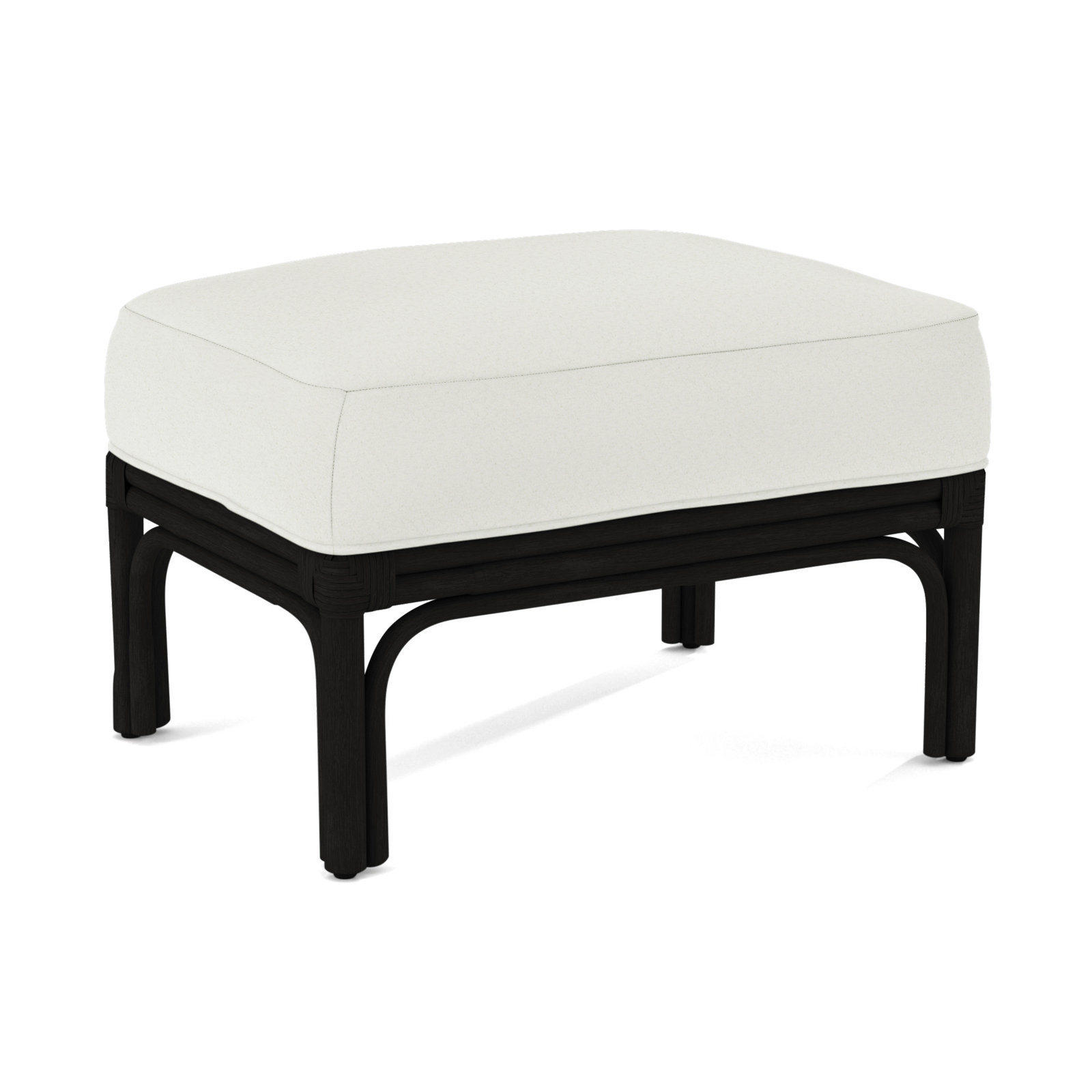 Boca Upholstered Ottoman, Antique Black, Navy Crypton Performance; 0822-61