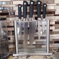 Mercer Cutlery Genesis 6 Piece Knife Block Set with Tempered Glass Knife  Block - KnifeCenter - M20000