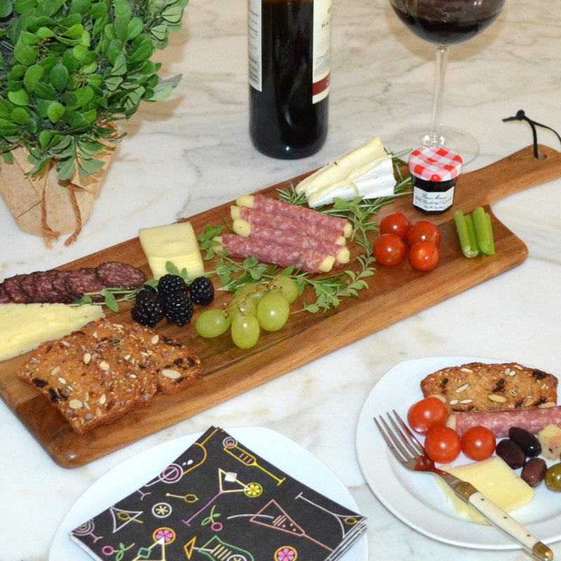 Esenia - Planche à pagaie Charcuterie en acacia de qualité supérieure - 22 po x 8 po