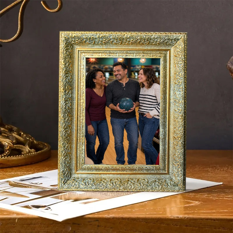 Cadre photo doré antique 1PC pour lignes et décor de chambre 5 po x 7 po