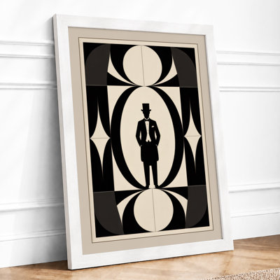 Formal Figure in Geometry Art Deco - Framed Print