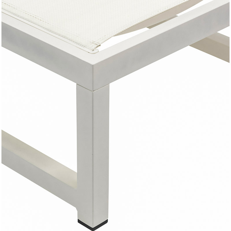 Bupleurum Matterson 79" Long Reclining Single Chaise, Cream, White