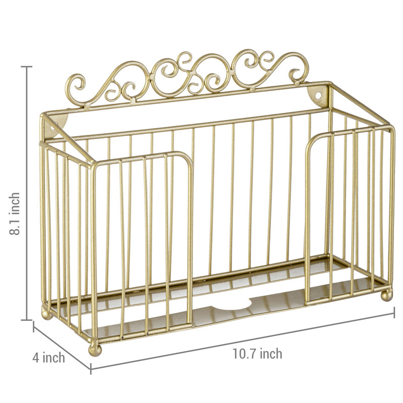 Iron Paper Towel Holder, Brass
