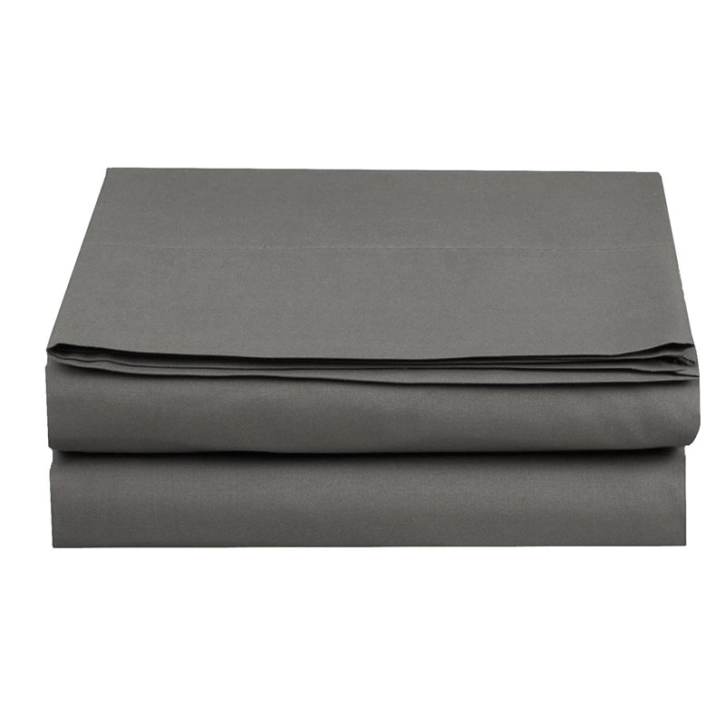 Drap-housse en microfibre Luxury Hospitality - doux, hypoallergénique et infroissable, Drap-housse de taille double, Gris