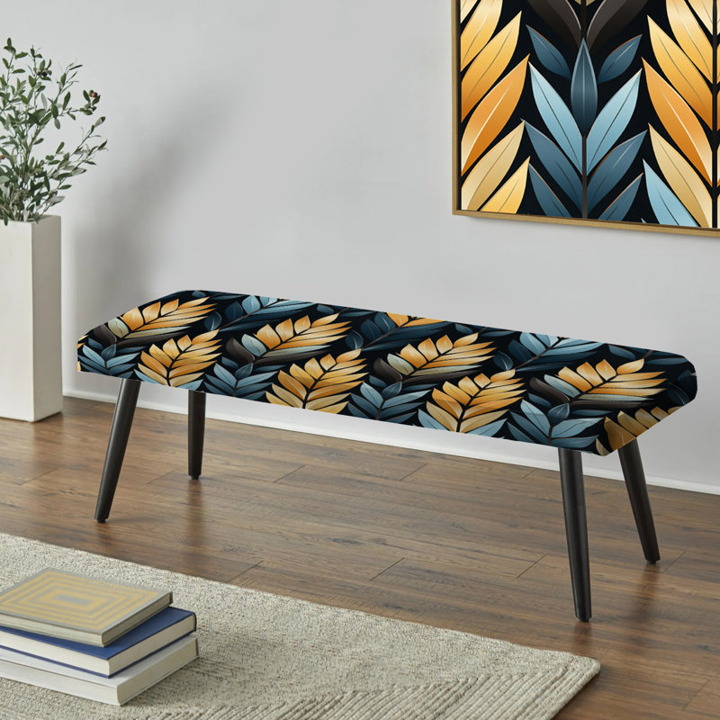 Tribal Essence Motif à chevrons - Banc rembourré noir