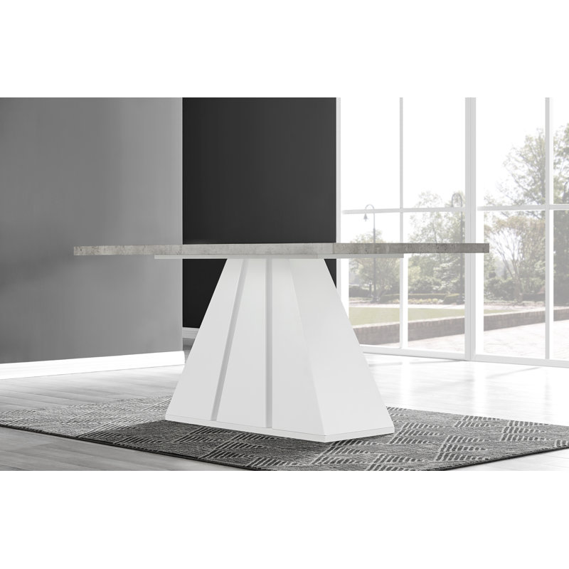 Athena Modern Marble Effect & High Gloss Dining Table Set with 6 Luxury Button Velvet Dining Chairs, Marble, Black/Silver