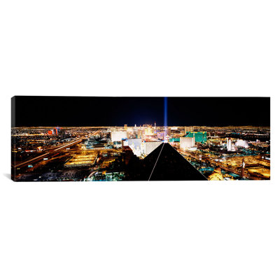 High Angle View of a City from Mandalay Bay Resort and Casino, Las Vegas, Clark County, Nevada, États-Unis - Reproduction de giclée sur toile panoramique