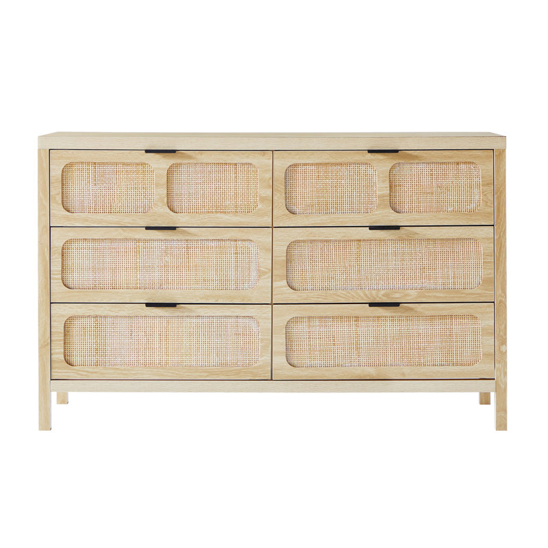 Commode 6 tiroirs Bequia, Naturel