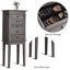 Armoire à bijoux debout avec 5 tiroirs et miroir rabattable